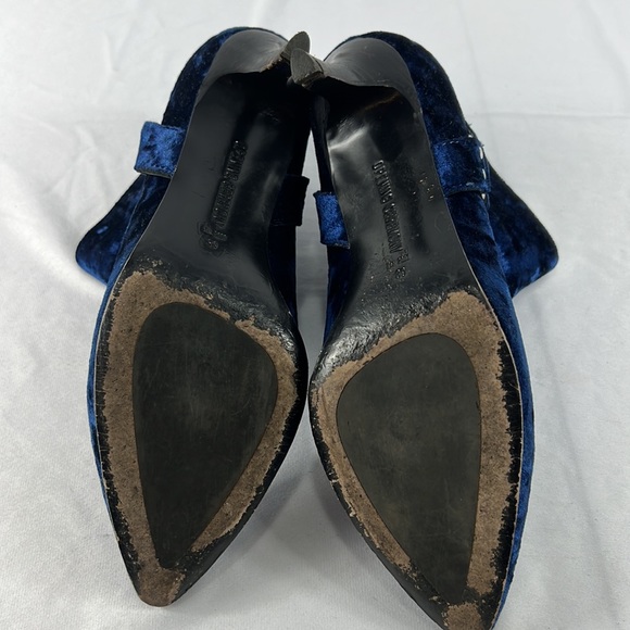 OPENING CEREMONY Women's Sage Velvet Booties, Eclipse Blue - Picture 8 of 12